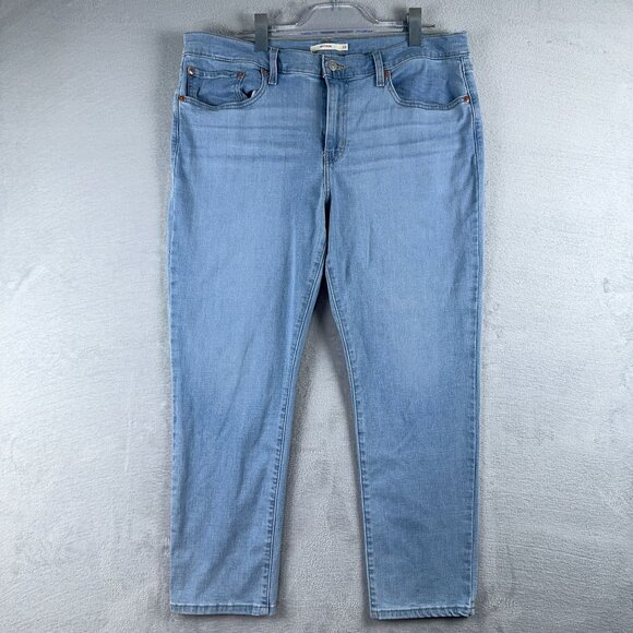 Levi Strauss & Co. Boyfriend Jeans Womens Size 33 Light Wash Denim Blue - Picture 1 of 11